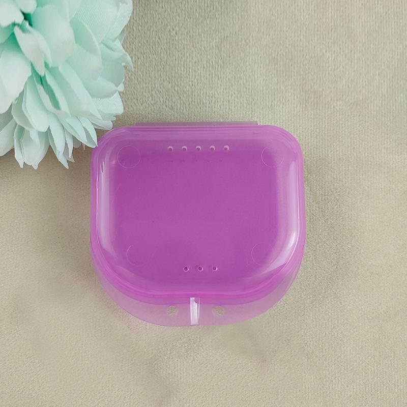 Portable Plastic Cases Denture Box Oral Cavity Cleaning Denture Storage Case Mini Tooth Clean Sanitary Drainable Storage Box