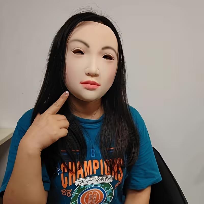 Realistische weibliche Gesichtsmaske für Partykostüme, geeignet für Maskeraden-Requisiten