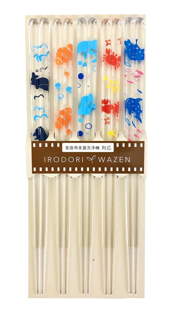 Aoba Chopsticks Dishwasher Safe Clear Chopsticks Aquarium Set of 5 Clear Case