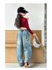 Mädchen Cartoon Straight Leg Wide Jeans - Frühling/Herbst 2025 Kollektion für große Kinder