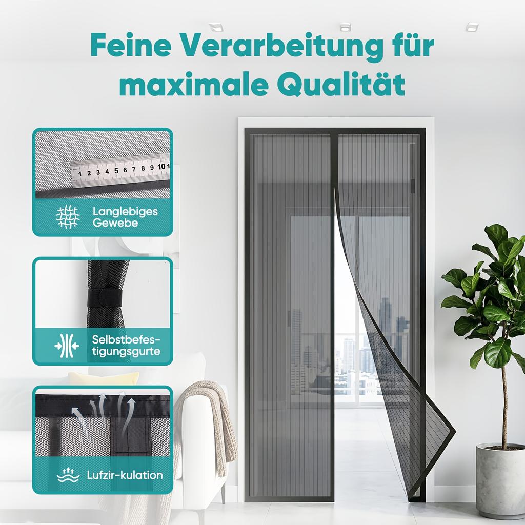70/90*200cm Mosquito-proof Door Curtain, No-drill Magnetic Partition Curtain, Bedroom and Home Screen Door with Magnetic Closure