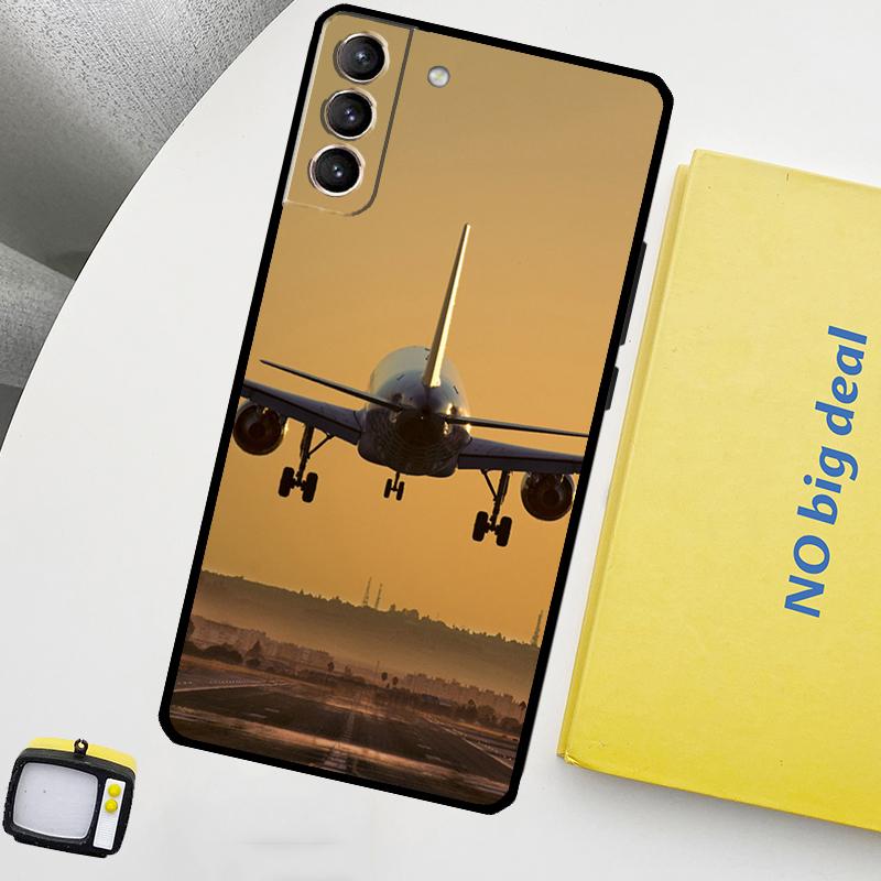 Airplane Plane Aircraft Phone Case For Samsung Galaxy S24 Ultra S20 S21 S22 S23 Plus S9 S10 S24 FE S25 Ultra Cover