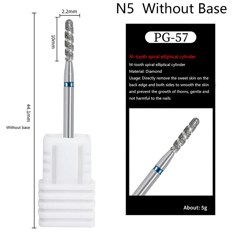 Diamond Nail Bits Tornado Flame Cuticle Drill Bit Manicure Cutter Rotary Burr Drill Accessories Spiral Nail Polishing Mills Tool