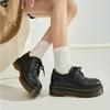 Scarpe in Pelle con Fondo Spesso Mocassini Stile Britannico Scarpe Singole Scarpe Martin