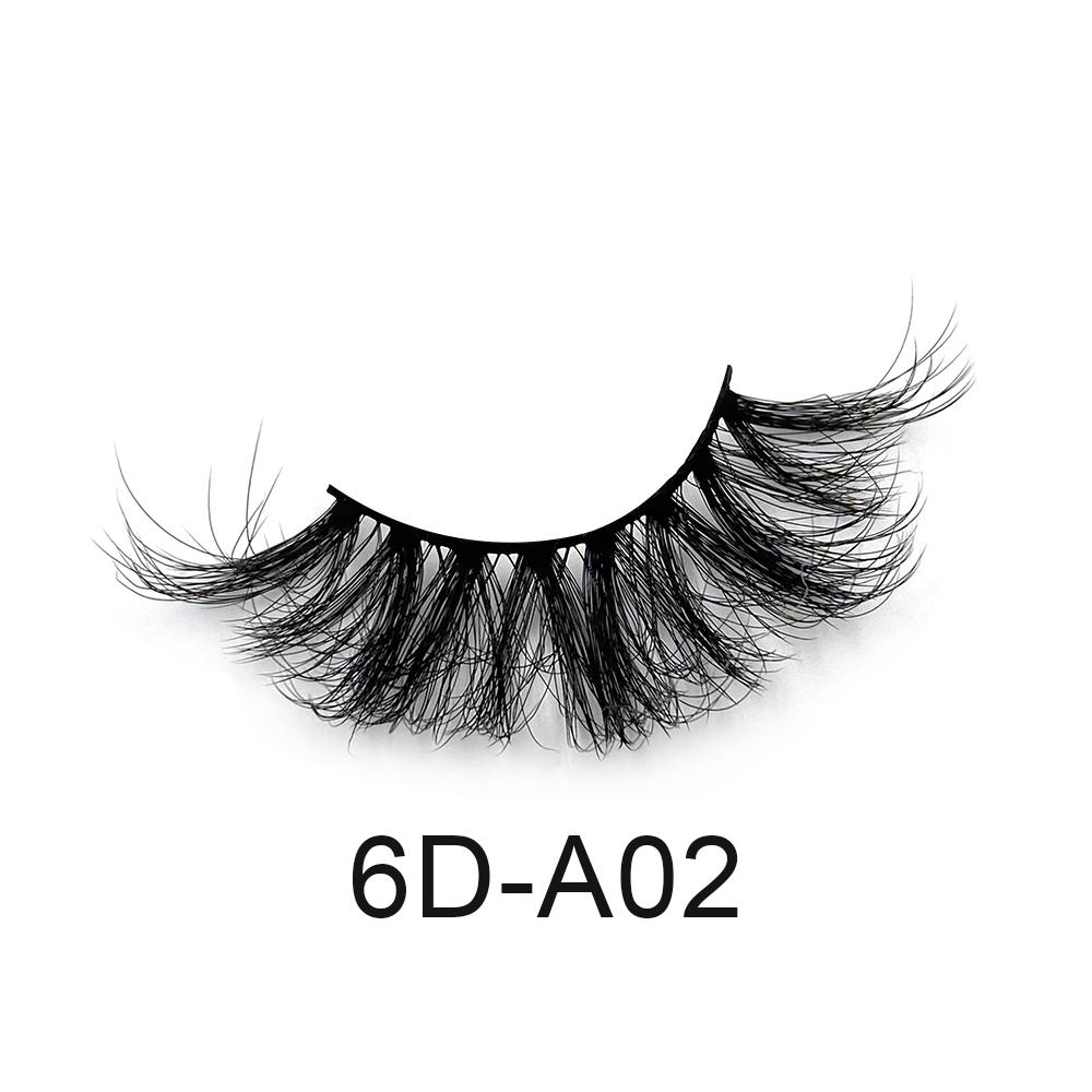 Fluffy 12MM-20MM Handmade Faux Mink 3D Strip Eye Lashes Vendors Private Label Vegan Custom Logo