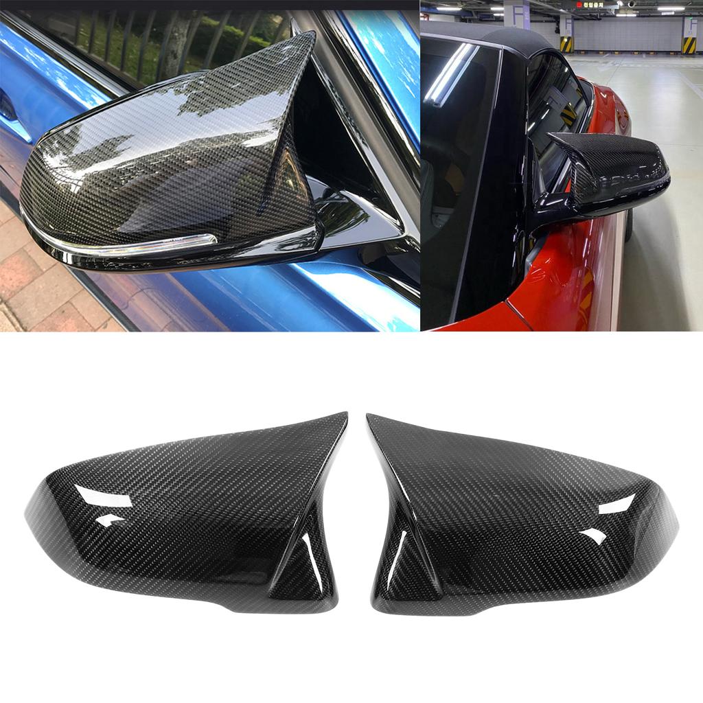 2pcs Side Rearview Mirror Cover Left Right 3K Carbon Fiber Replacement for GR Supra A90 2018‑2021