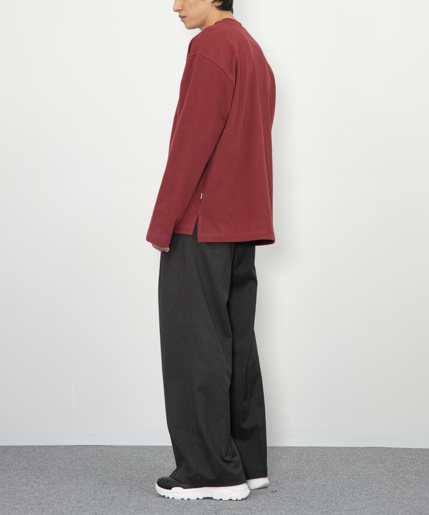 RAW TO RAW Mrt031 Brushed Cotton Oversized Long Sleeve Tee (Maple)