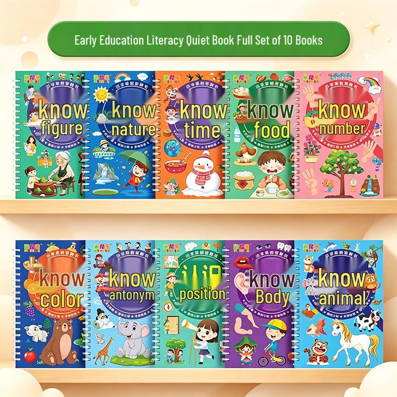 Children's Literacy & Learning Book: Magic Sticker Game & Character Cards for Ages 3-6