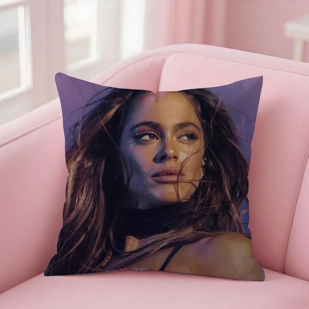 Martina Stoessel Tini Pillow Case Square Double-Sided Printing Short Plush Sofa Cushion Cover Bedroom Bedside Pillow