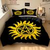 Supernatural Pattern Bedding Quilt Set Quilt Cover Pillowcase Home Birthday Gift(1 * Duvet Cover + 2 * Pillowcase, Without Core)