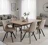 PANKO 2 Upholstered Swivel Chair, Light Beige Fabric