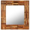 Wall Mirror Solid Reclaimed Wood 60 X 60 Cm