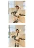 Spring Girls' Academy Long Sleeve Lapel Shirt - Korean Style for Medium and Large Girls