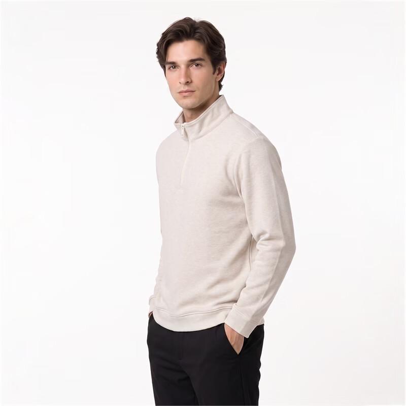 Pierre Cardin Men's Wool Blend Half-Zip Polo Shirt