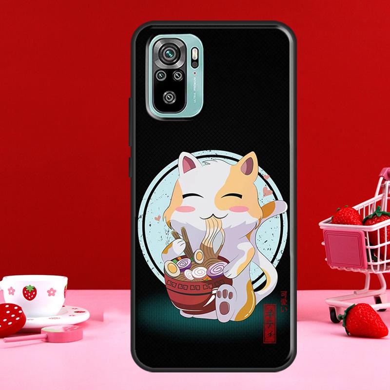 Ramen Cat Japanese Art For Redmi Note 11 Pro Case For Redmi Note 10 Pro Note 9 Pro Note 8 Pro 9S 10S 11S 9A 9C 9T