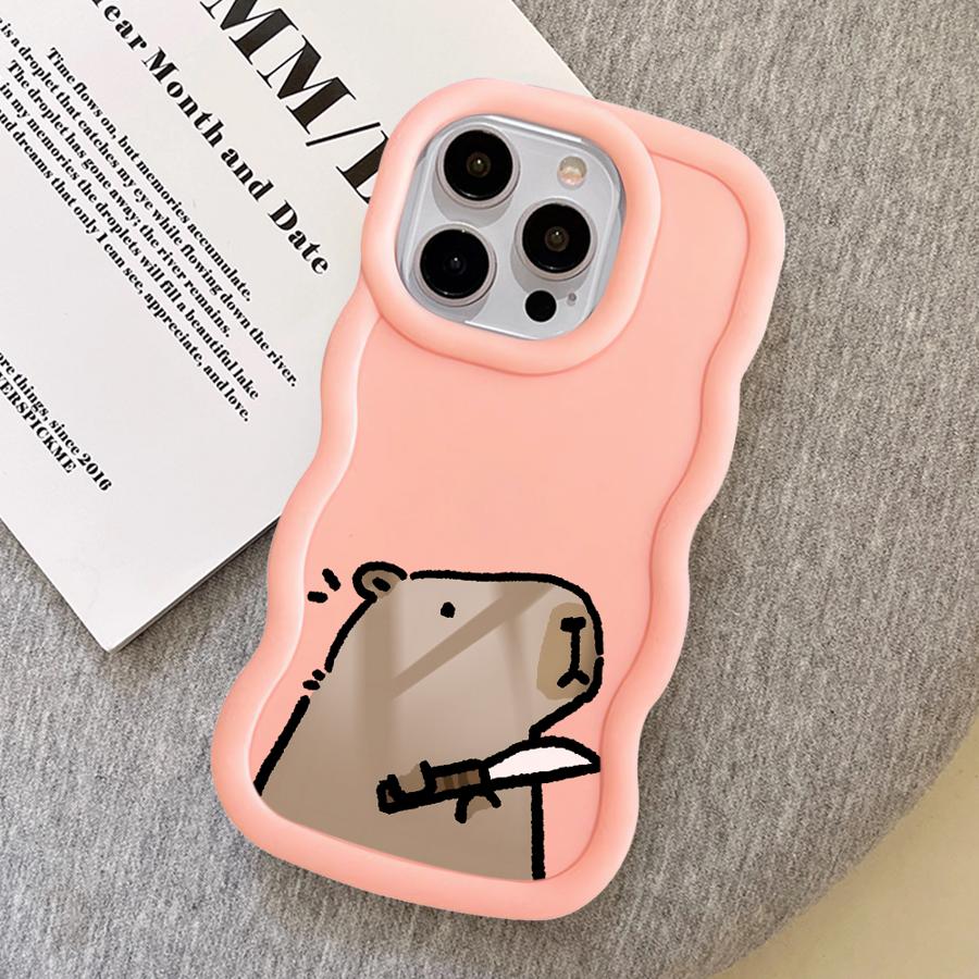 Soft Phone Cover Case for iPhone XR 14 8 12 17 Air 15 Plus 11 13 16 Pro Max Cartoon Cute Capybara