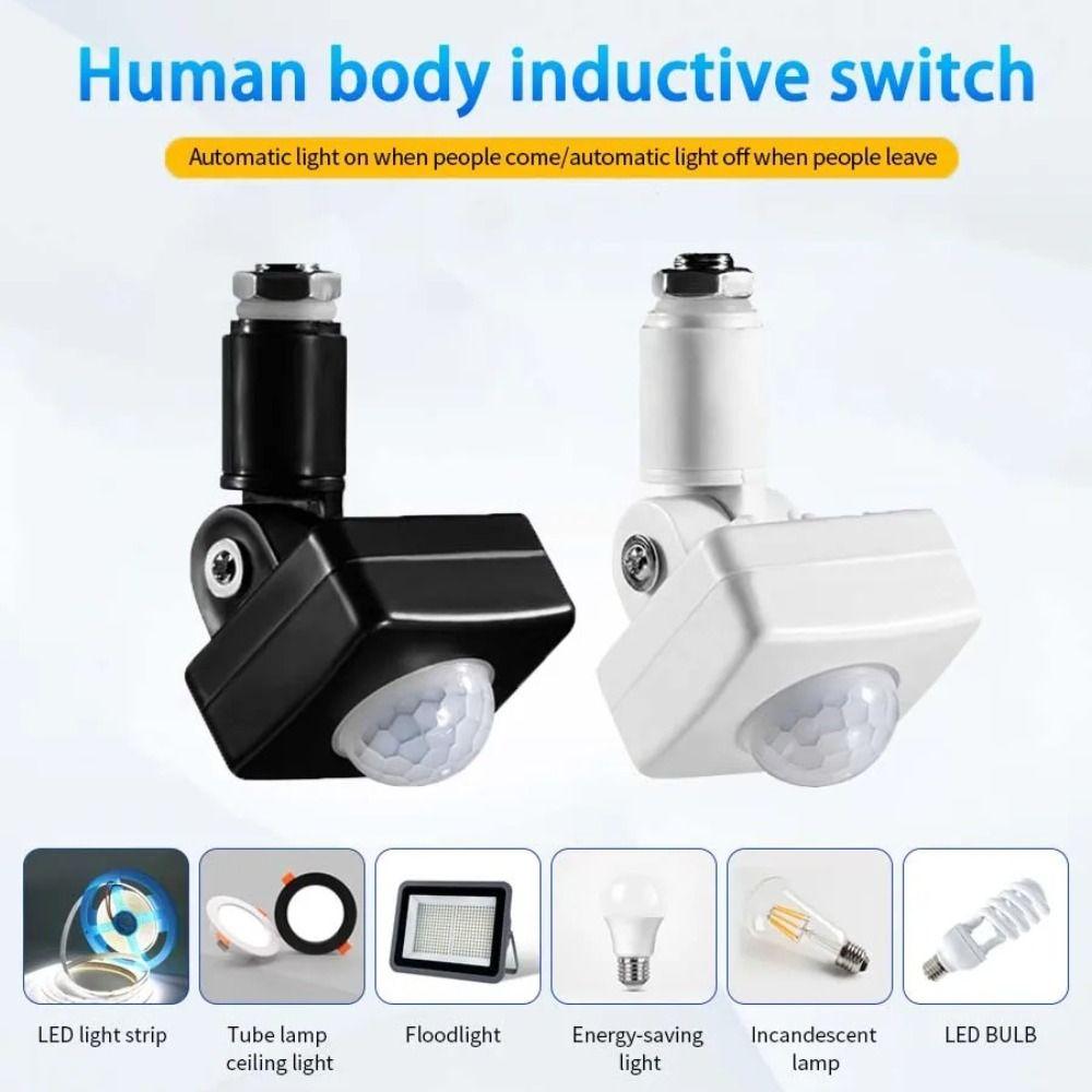 Portable Auto ON OFF Motion Sensor Delay Adjustable 180 Degree Rotatable Light Switch PIR Infrared Detector Lighting Control