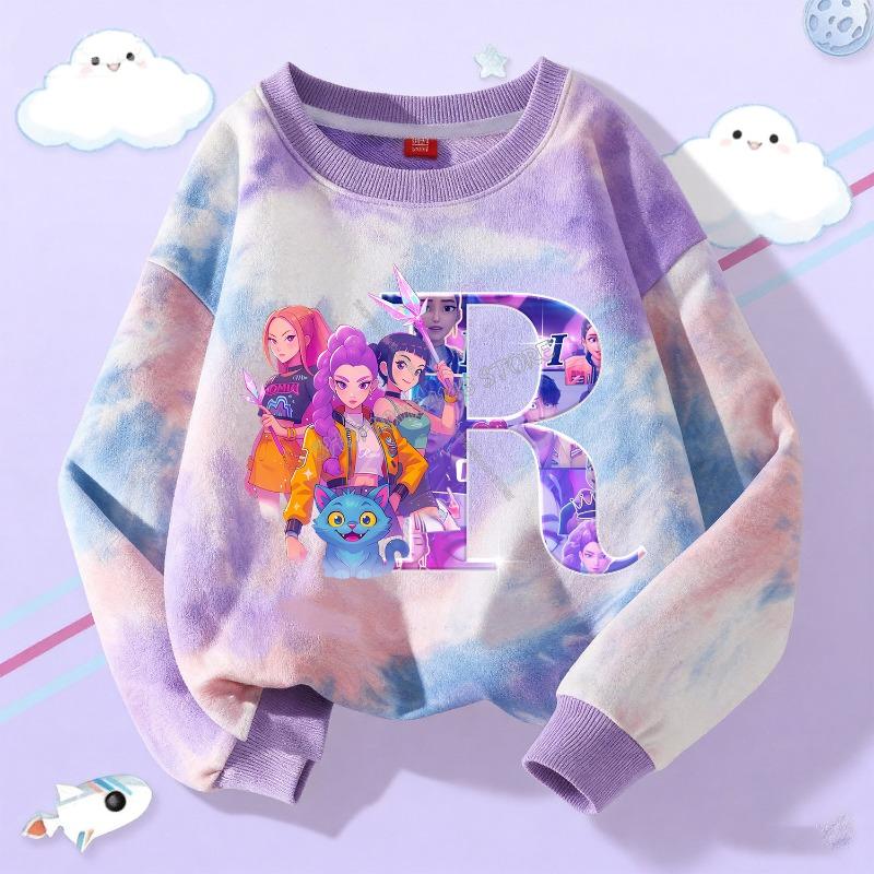Spring And Autumn KPop Demon Hunters 3D Print T Shirt Kids Girl Streetwear Women's Outdoor Pullover Long Sleeve Top Clothes