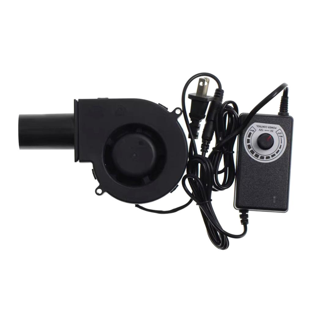 97mm x 33mm DCBlower, 12V 5000RPM Ventilator 9733 Ventilator pentru gratar cu viteza reglabila Priza SUA pentru picnic Gratar Soba pe lemne