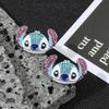 Cute Stitch Cartoon Pendant Necklace Jewelry Personality Sweater Chain with Filled Rhinestones for Women Gift
