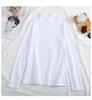 2024 Women's Korean Style Solid Color Plus Velvet Long Sleeve T-Shirt, Autumn/Winter