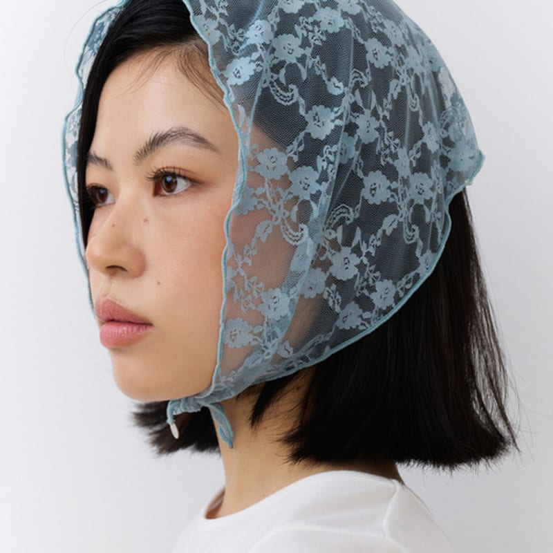 

geegee кружевная повязка на голову с цветочным узором - небесно-голубая sky blue