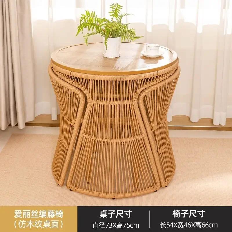 Outdoor,rattan chair,combination,leisure,courtyard,balcony, tables and chairs, modern, open-air, garden, rainproof, coffee table