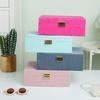 Spacious Organizers with Protective Dividers Spacious Plush Jewelry Case Display Stand for Rings Earrings Bracelets