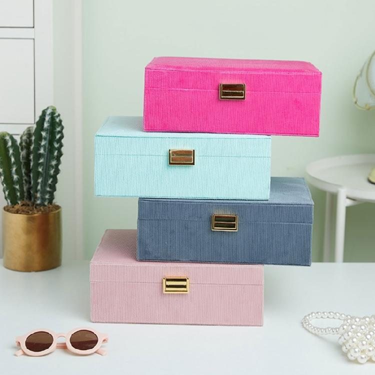 Spacious Organizers with Protective Dividers Spacious Plush Jewelry Case Display Stand for Rings Earrings Bracelets