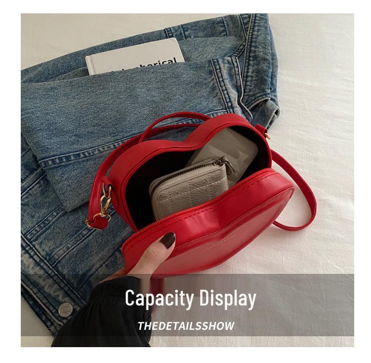 Women's 2024 Heart-Shaped Crossbody Bag - Trendy, Cute, Mini Shoulder Bag for Girls