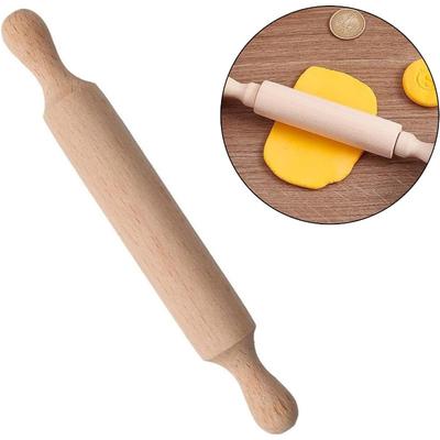 Mini-Holz-Nudelholz für Kinder Unbemalt Kleiner Teigroller Haushalts-Backwerkzeug zur Herstellung von Teigtaschen Gebäck Küche