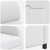 Massage Recliner Chair White Fabric