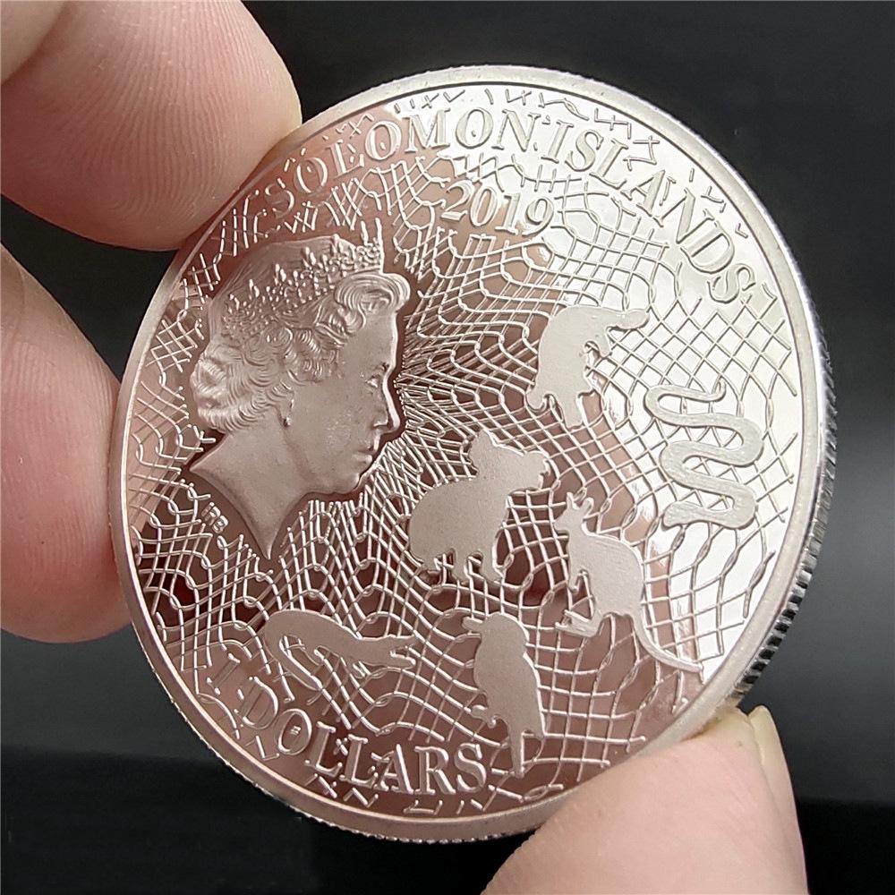 2019 Australian Animal Koala Commemorative Coin, Kangaroo, Crocodile Commemorative Coin, Crocodile, Platypus, Snake, Queen's Avatar Kookaburra
