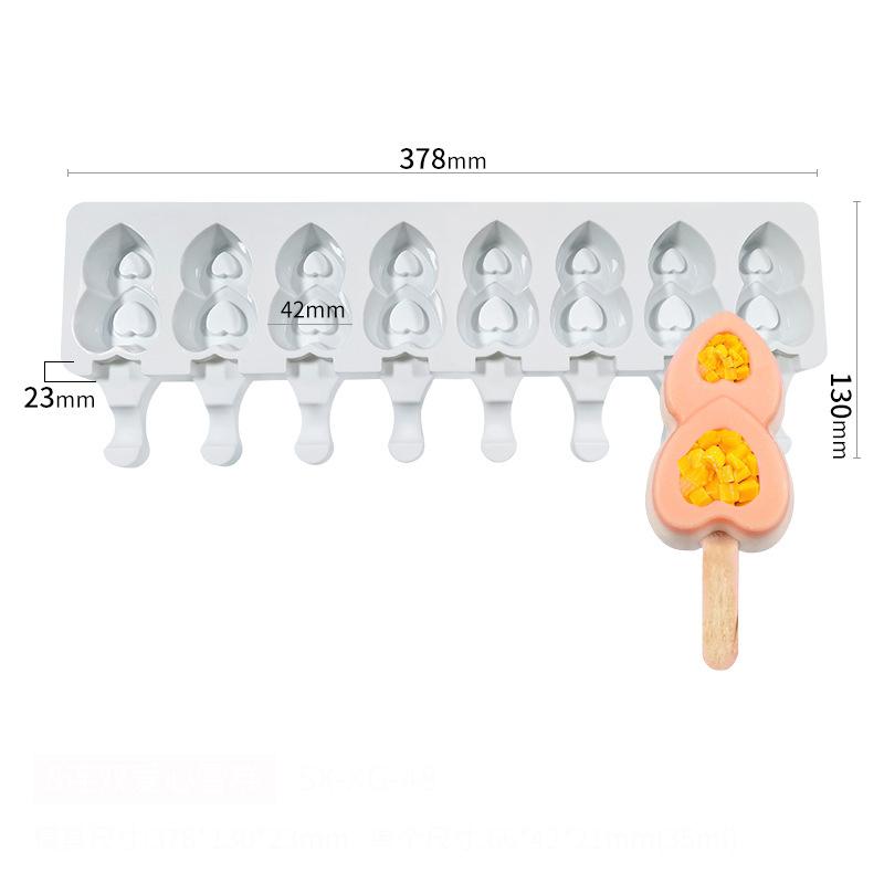Silicone Ice Cream Mold DIY Homemade Popsicle Moulds Freezer 4 Cell Small Size Ice Cube Tray Popsicle Barrel Makers Baking Tools