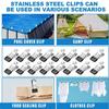 30PCS Stainless Steel Swimming Pool Cover Clips Spring Sealing Clips Silver