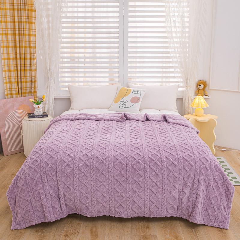 Taffeta Coral Fleece Flannel Blanket – Nap & Summer Air Conditioning Use, Perfect Gift, Small Size