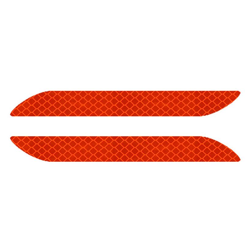 2PCS Universal Car Reflective Sticker Warning Safety Paster Water-Resistant Car Rear Bar Decorative Sticker for Safety