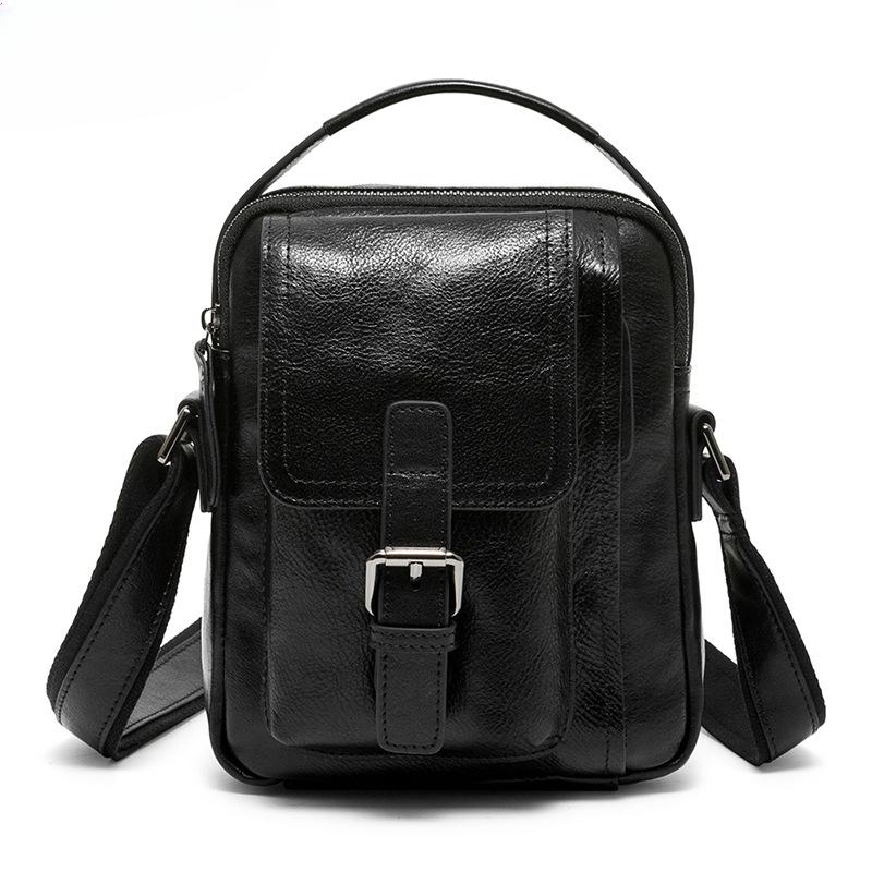 Retro Fashion Classic Trendy Genuine Leather Men's Bag Single-shoulder Bag Men's Crossbody Bag