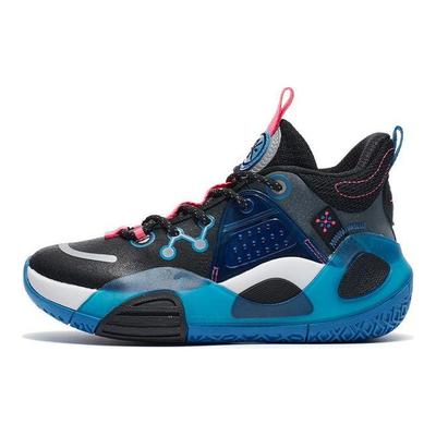 Li Ning All City 9 V1 Άνετα Απλά Μεσαίου Ύψους Παιδικά Παπούτσια Μπάσκετ Παιδικά παπούτσια μπάσκετ Vision-Blue YKBR076-11