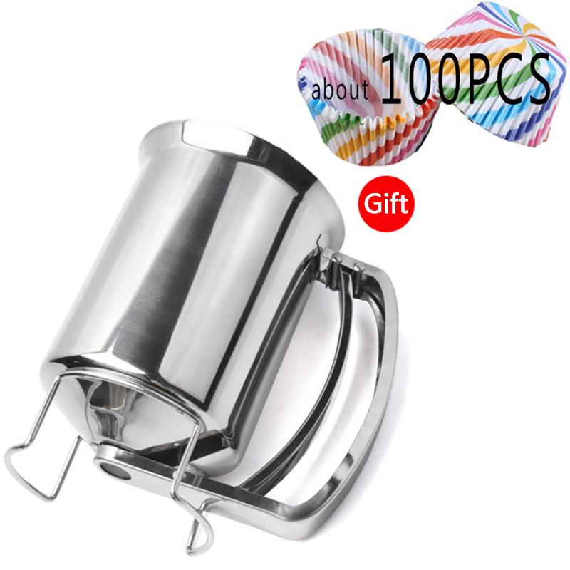 

Кухонный инструмент Дозатор теста для кексов и маффинов Воронки Поршневая воронка с подставкой Дозатор теста Инструменты для выпечки Нержавеющая сталь