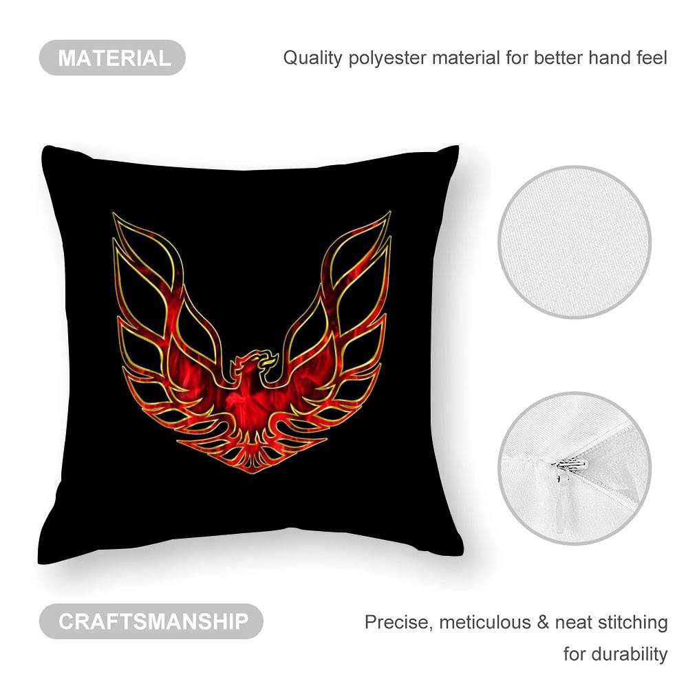 Golden P-Pontiac Band Pillow Case Home Double-Sided Printing Short Plush Colorfast Microfiber Cushion Cover
