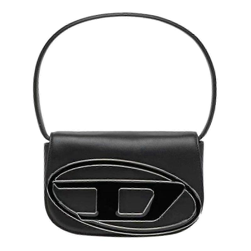 Damen Schultertasche Trendige Leichte Clutch Handtasche PU Leder Achseltasche Schwarz TT01
