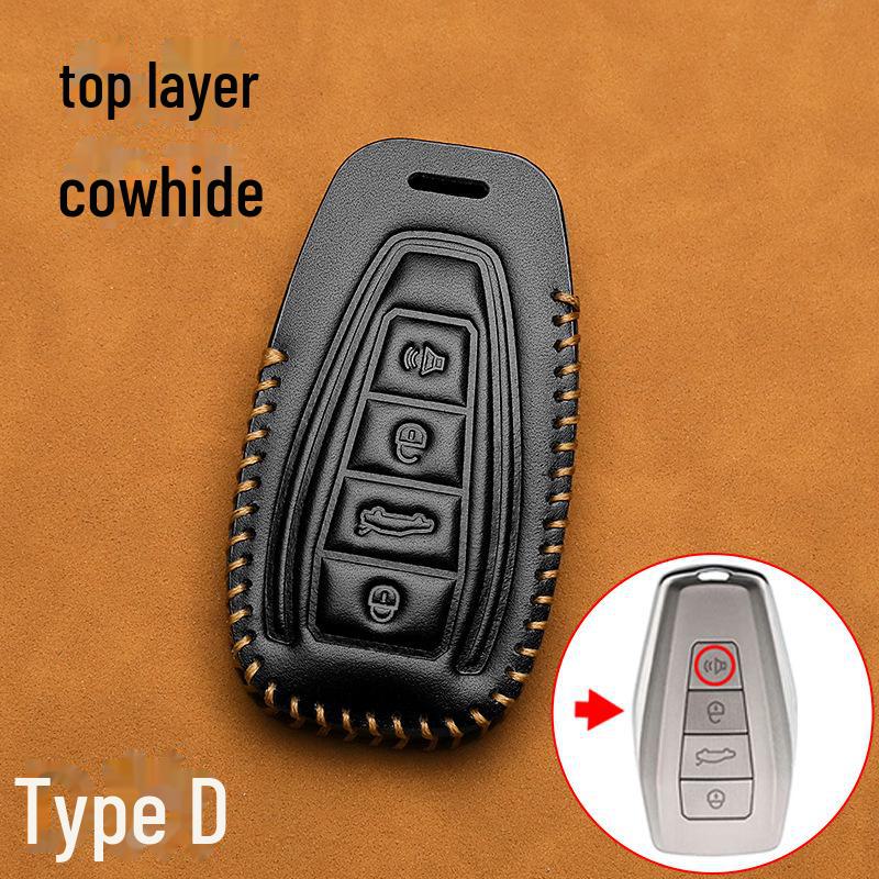 Leather Car Key Cover for Geely Models: Xingyue L, Xingrui, Binyue, Boyue L, Haoyue Pro, Dihao GS (24 Models)