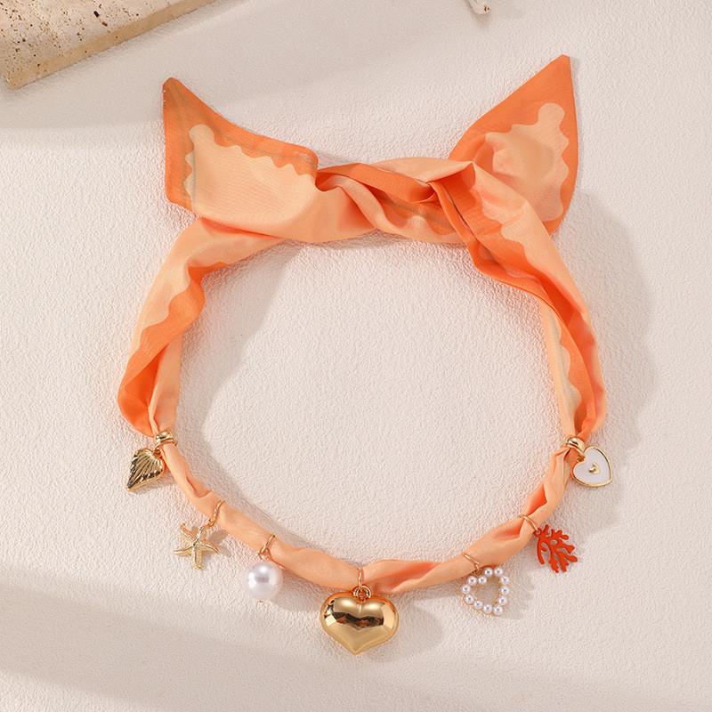 Colorful Heart Flower Necklace For Women With Minimalist Design Perfect