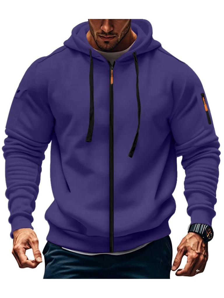 Men's Multi-Pocket Zipper Hoodie - 2025 Spring/Autumn Casual Sportswear