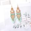 Bohemian Ethnic Multilayer Water Drop Earrings for Women Elegant Long Multicolor Beads Dangle Earrings Pendientes Mujer Bohemios