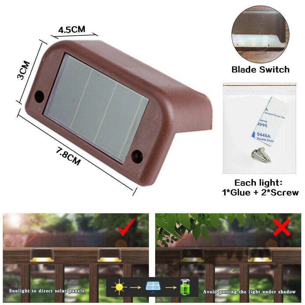Outdoor Solar Lights Solar Ladder LED Lights Fence Lights Staircase Lamp Outdoor LED Guide Courtyard Lighting Rainproof