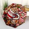 1pc Christmas Hot Chocolate Automatic Umbrella Portable Home Essential Umbrella, Iron Umbrella Structure Suitable for All Seasons yy251123173