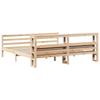 Wooden Bed Frame with Headboard without Mattress 200x200 cm