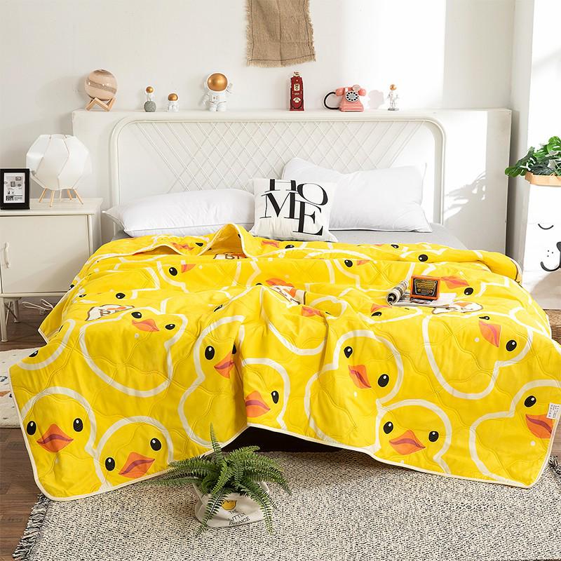 Summer Thin Ultrasonic Aloe Cotton Quilt for Dormitory Students